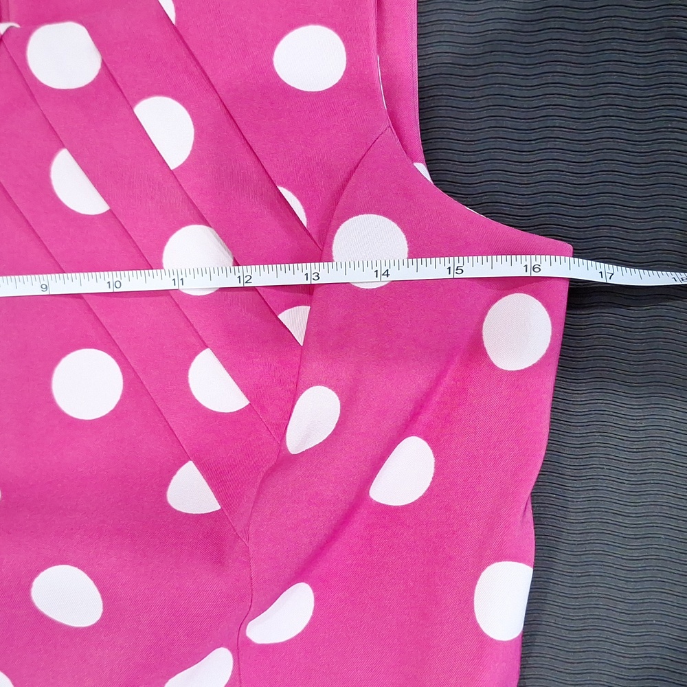 DB Pink and White Polka Dot Sleeveless Dress - Picture 8 of 10
